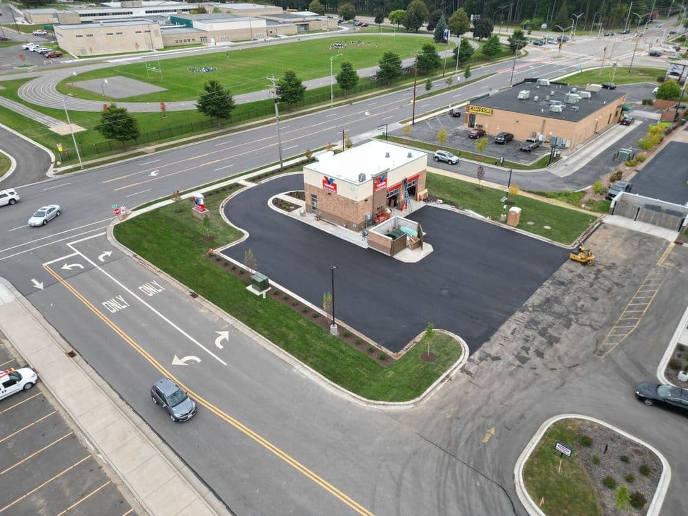 Gallery photos for Commercial Landscape Installation at Valvoline Oil Change in Wausau WI: Image #1