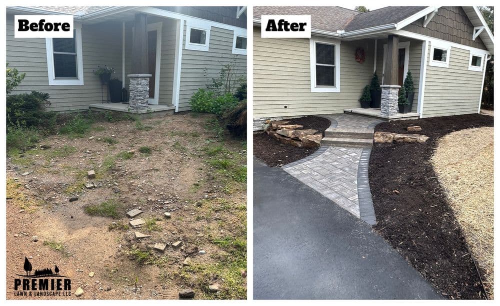 Gallery photos for Stunning Paver Walkway and Patio Transformation in Rib Mountain WI: Image #2